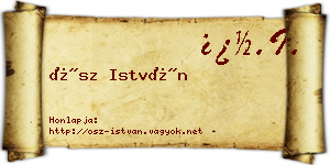 Ősz István névjegykártya